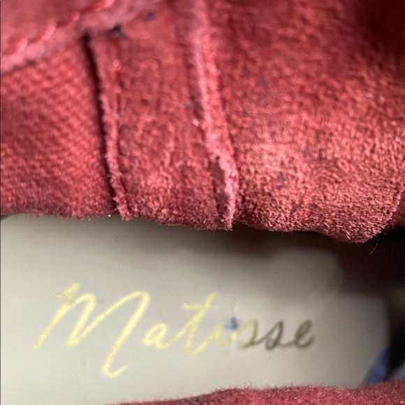 Matisse Red Suede Ankle Booties Fringe details women 9.5M casual festival boho - Picture 12 of 14